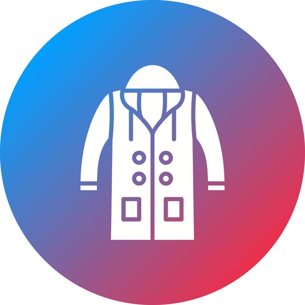 Imagen vectorial del icono del impermeable Se puede usar para el otoño
