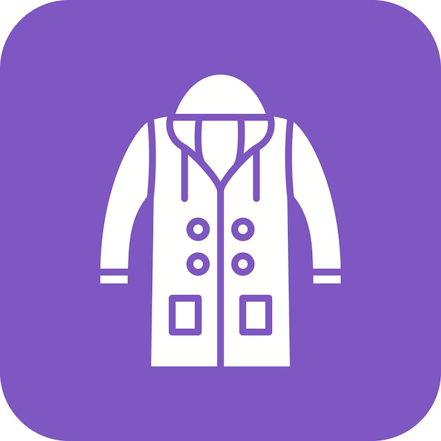 Imagen vectorial del icono del impermeable Se puede usar para el otoño