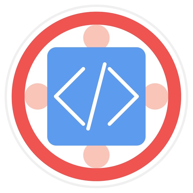 Imagen vectorial de icono de implementación de código personalizado Puede utilizarse para la gestión de proyectos