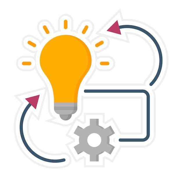 Imagen vectorial del icono de implementación del proyecto Se puede utilizar para la gestión del proyecto