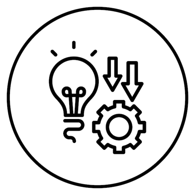 Imagen vectorial del icono de implementación Puede utilizarse para el Plan de Acción