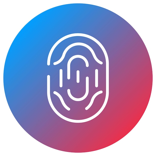 Imagen vectorial del ícono de impresión del pulgar Se puede utilizar para la biometría