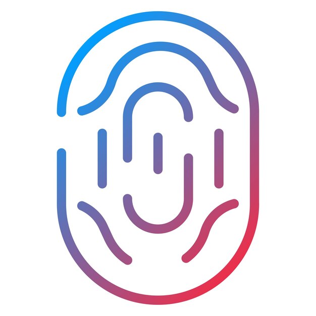 Imagen vectorial del ícono de impresión del pulgar Se puede utilizar para la biometría