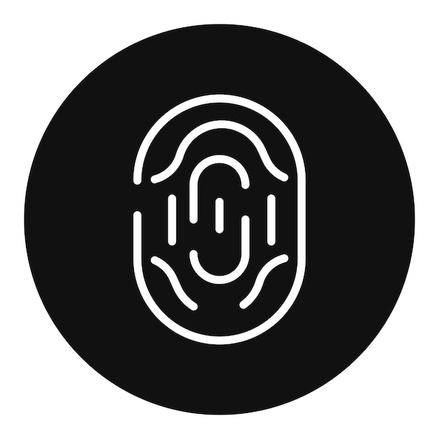 Imagen vectorial del ícono de impresión del pulgar Se puede utilizar para la biometría