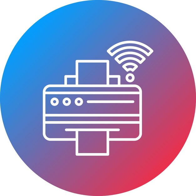 Imagen vectorial del icono de la impresora inteligente Se puede utilizar para Smart Home