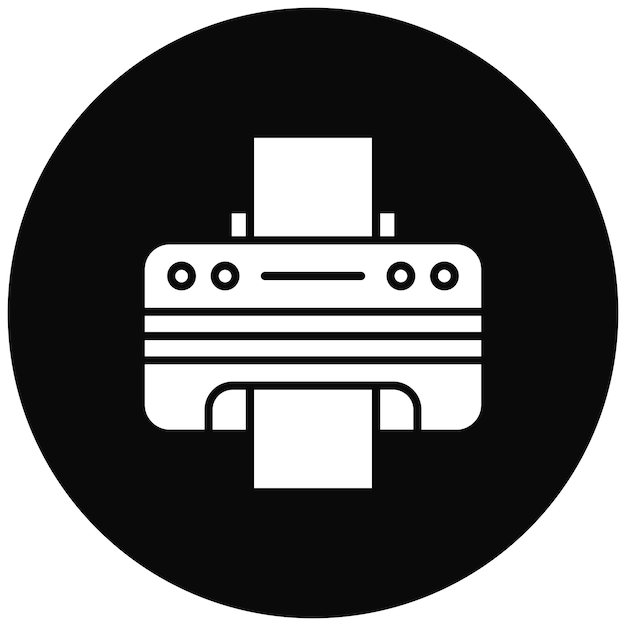 Imagen vectorial del icono de la impresora Se puede utilizar para noticias y medios de comunicación