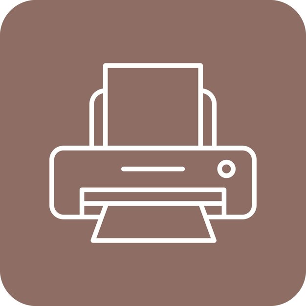 Imagen vectorial del icono de la impresora Puede utilizarse para computadoras y hardware