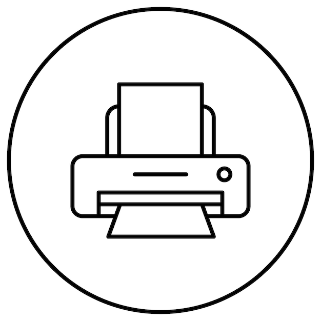 Imagen vectorial del icono de la impresora Puede utilizarse para computadoras y hardware