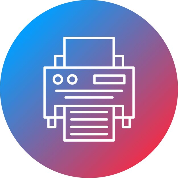 Imagen vectorial del icono de la impresora Puede utilizarse para comunicaciones