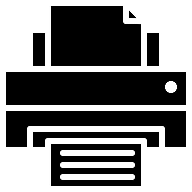 Imagen vectorial del icono de la impresora Puede utilizarse para la impresión 3D