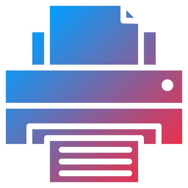 Imagen vectorial del icono de la impresora Puede utilizarse para la impresión 3D