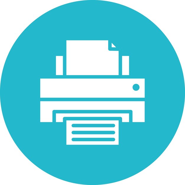 Imagen vectorial del icono de la impresora Puede utilizarse para la impresión 3D