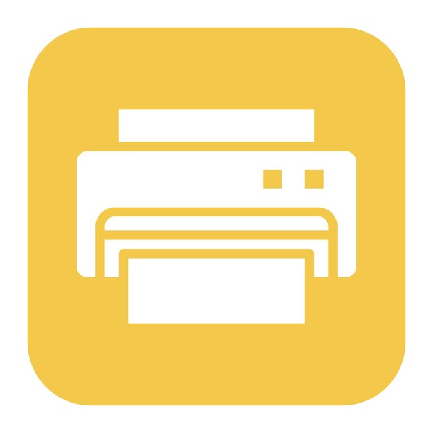 Imagen vectorial del icono de la impresora Puede utilizarse para imprimir