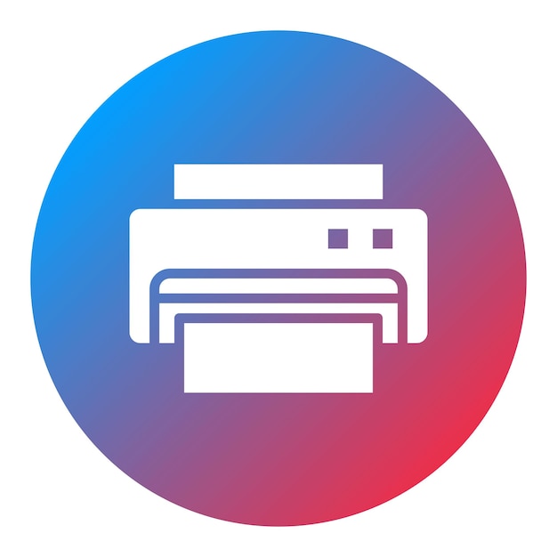 Imagen vectorial del icono de la impresora Puede utilizarse para imprimir