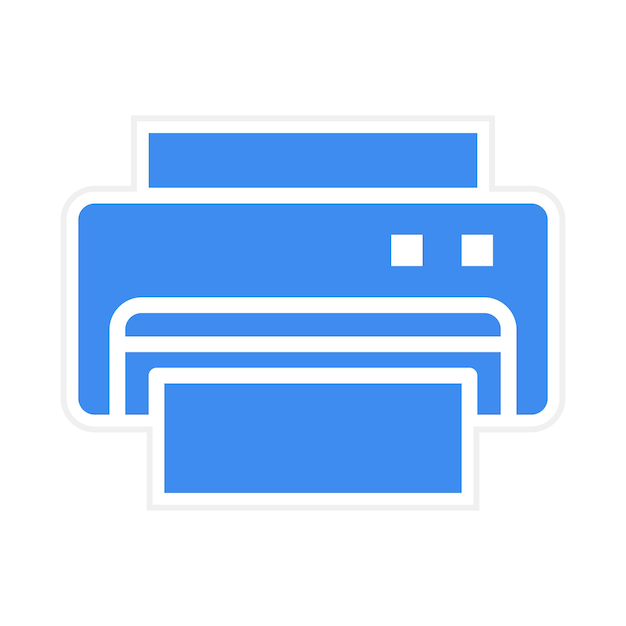 Imagen vectorial del icono de la impresora Puede utilizarse para imprimir