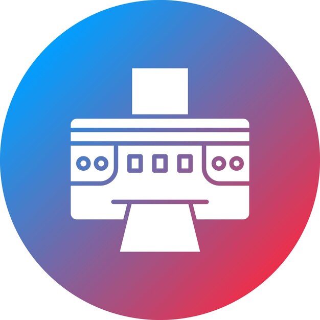 Imagen vectorial del icono de la impresora Puede utilizarse para negocios y oficinas