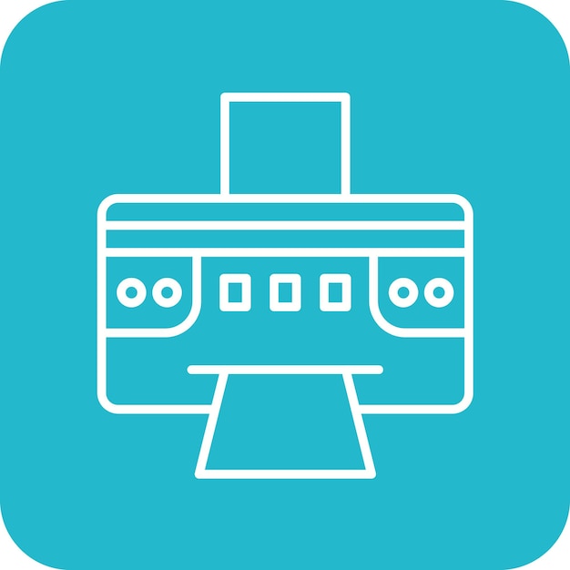 Imagen vectorial del icono de la impresora Puede utilizarse para negocios y oficinas