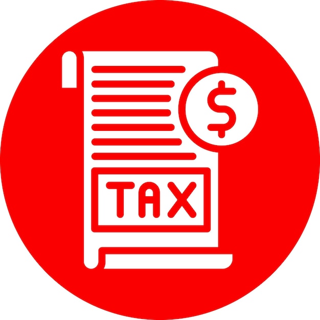 Imagen vectorial del ícono del impuesto