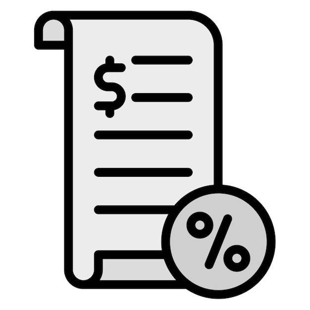 Imagen vectorial del icono de los impuestos Se puede utilizar para la banca
