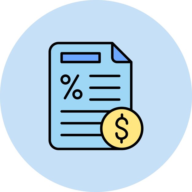 Imagen vectorial del icono de los impuestos Se puede utilizar para la contabilidad