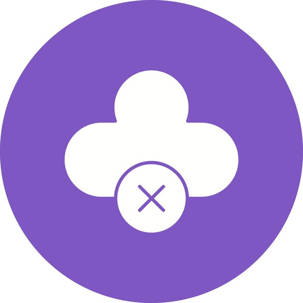 Imagen vectorial de icono inaccesible en la nube Se puede utilizar para alojamiento web