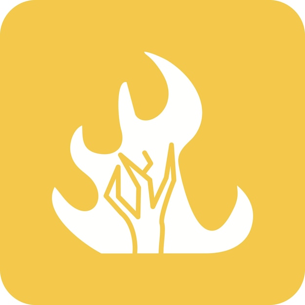 Imagen vectorial del icono de incendio puede usarse para desastres naturales