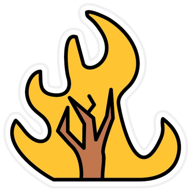 Imagen vectorial del icono de incendio puede usarse para desastres naturales