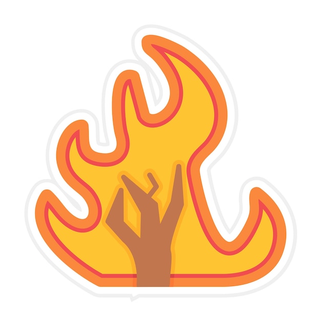 Vector imagen vectorial del icono de incendio puede usarse para desastres naturales