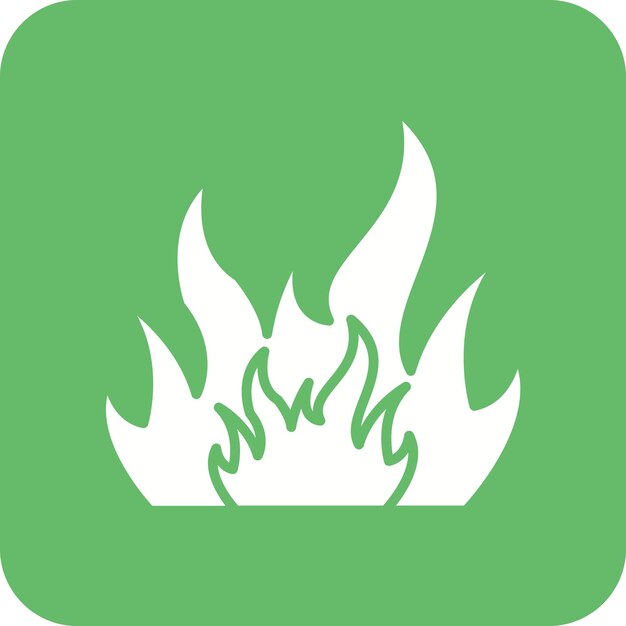 Imagen vectorial del icono de incendio Se puede utilizar para los Servicios de Emergencia
