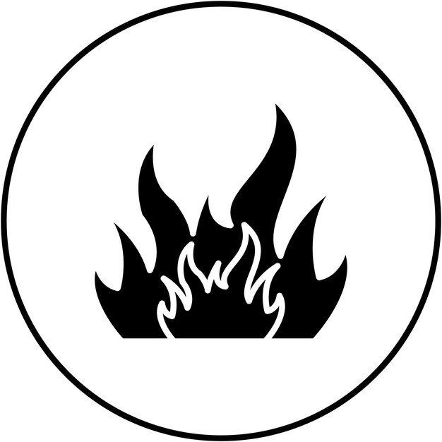 Imagen vectorial del icono de incendio Se puede utilizar para los Servicios de Emergencia