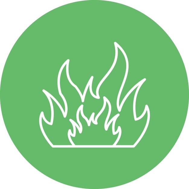 Imagen vectorial del icono de incendio Se puede utilizar para los Servicios de Emergencia