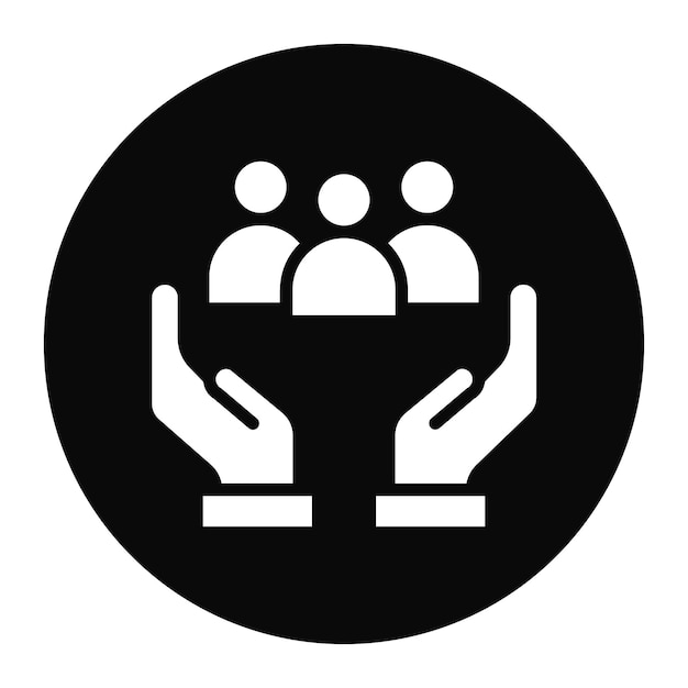 Imagen vectorial del icono de inclusión Se puede utilizar para el liderazgo