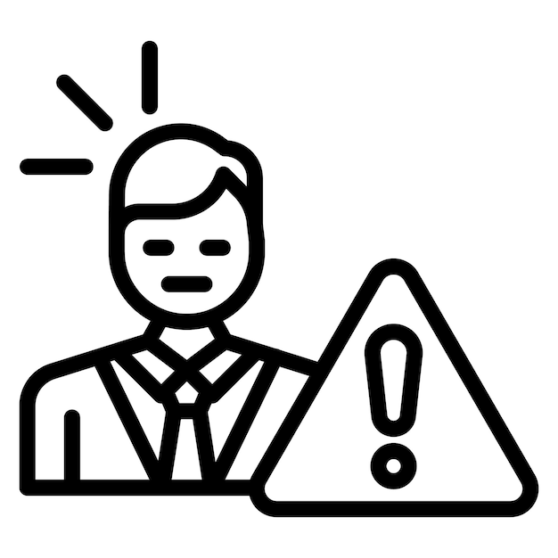 Imagen vectorial del icono de inconveniencia Se puede utilizar para la interrupción del negocio