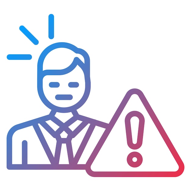 Imagen vectorial del icono de inconveniencia Se puede utilizar para la interrupción del negocio