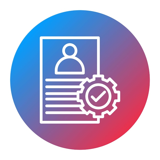 Imagen vectorial del icono de incorporación del empleado Se puede utilizar para el proceso de contratación