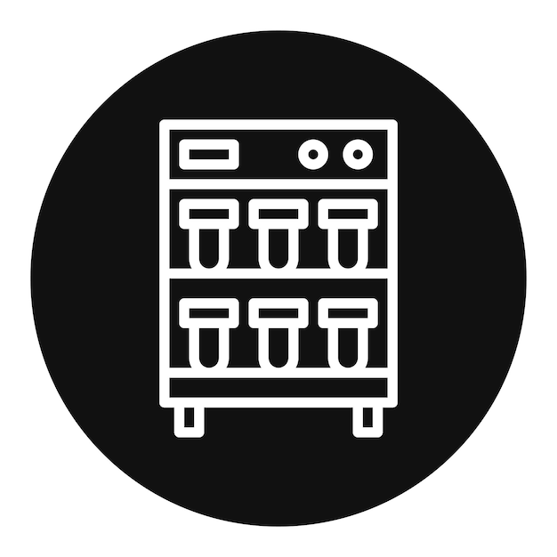 Imagen vectorial del icono de la incubadora Se puede utilizar para el laboratorio virtual
