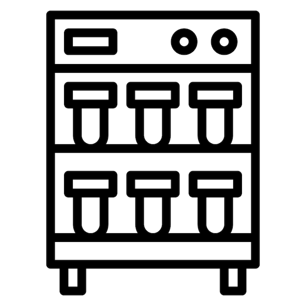 Imagen vectorial del icono de la incubadora Se puede utilizar para el laboratorio virtual