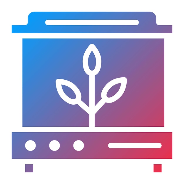 Imagen vectorial del icono de la incubadora Se puede utilizar para el laboratorio