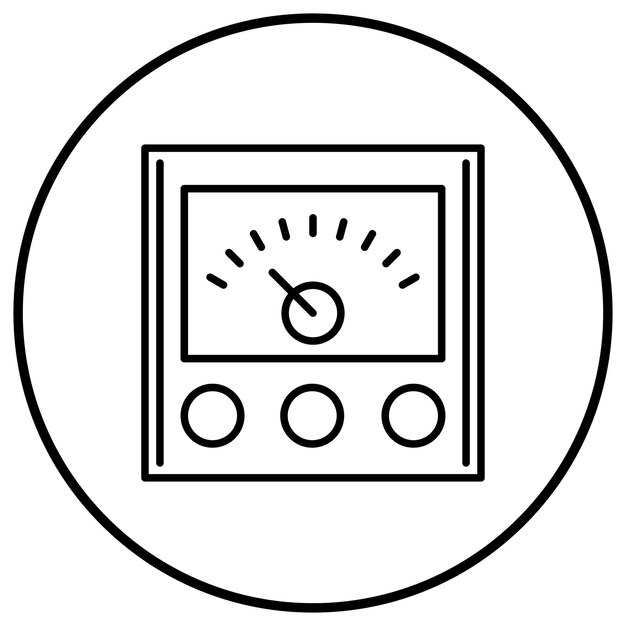 Imagen vectorial del ícono del indicador de tensión Se puede utilizar para la ingeniería