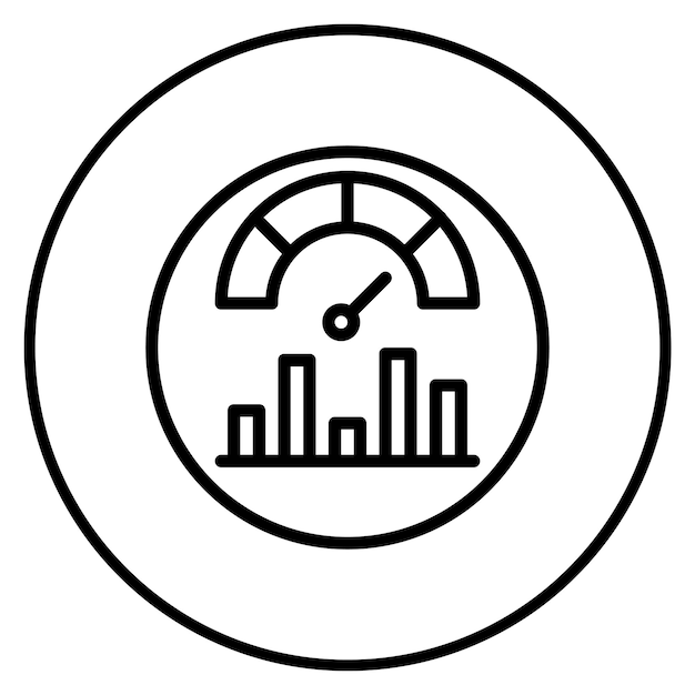 Imagen vectorial del icono de los indicadores clave de rendimiento Se puede utilizar para el rendimiento empresarial