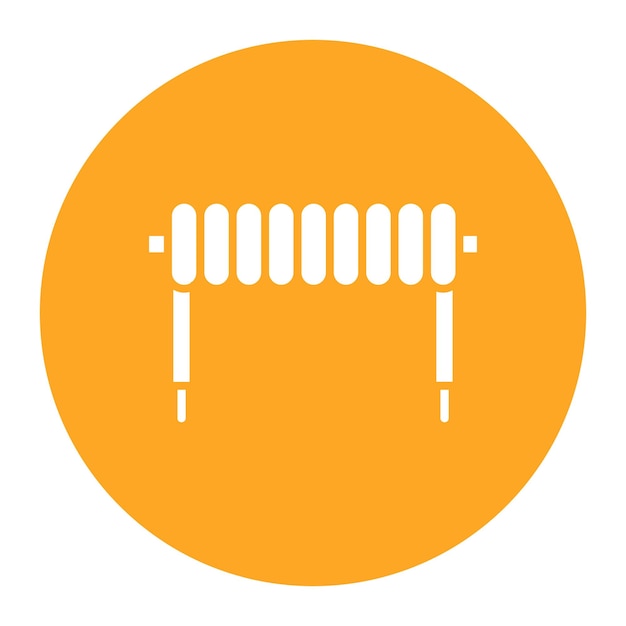 Vector imagen vectorial del icono del inductor puede utilizarse para circuitos eléctricos