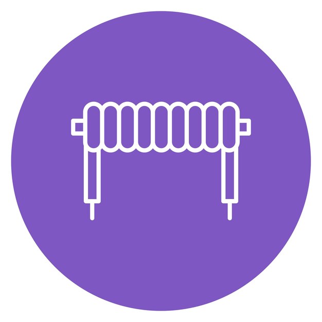 Imagen vectorial del icono del inductor Puede utilizarse para circuitos eléctricos
