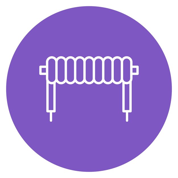 Imagen vectorial del icono del inductor Puede utilizarse para circuitos eléctricos