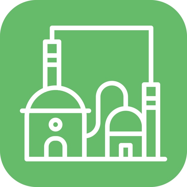 Imagen vectorial del icono de la industria del gas Se puede utilizar para la fabricación
