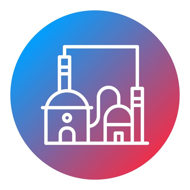 Imagen vectorial del icono de la industria del gas Se puede utilizar para la fabricación