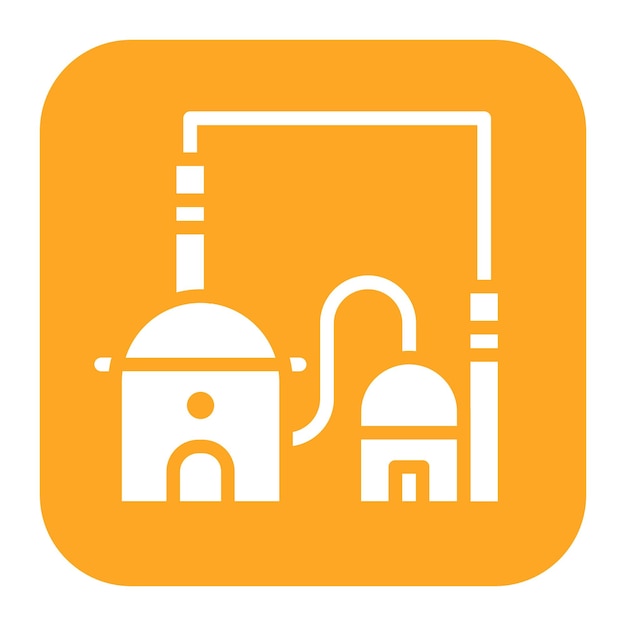 Imagen vectorial del icono de la industria del gas Se puede utilizar para la fabricación