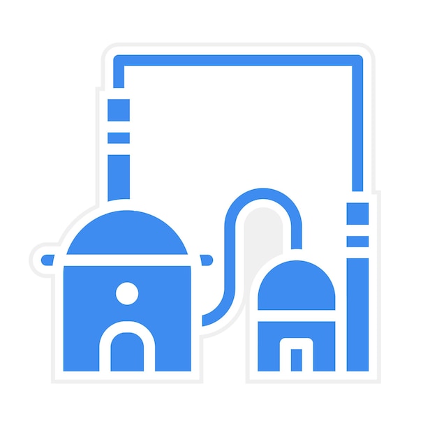 Imagen vectorial del icono de la industria del gas Se puede utilizar para la fabricación