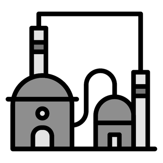 Imagen vectorial del icono de la industria del gas Se puede utilizar para la fabricación