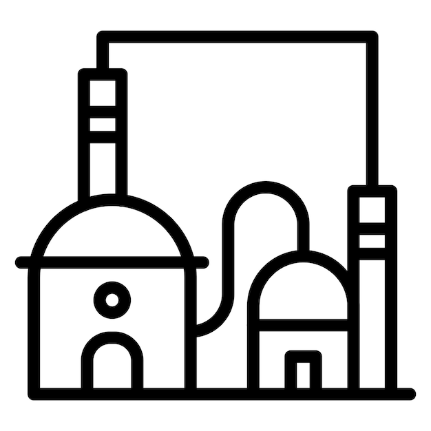 Imagen vectorial del icono de la industria del gas Se puede utilizar para la fabricación