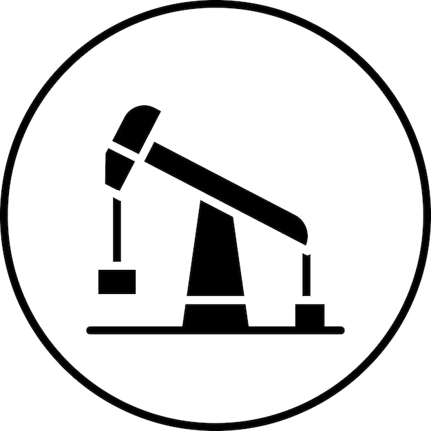 Imagen vectorial del icono de la industria del petróleo Se puede utilizar para la fabricación